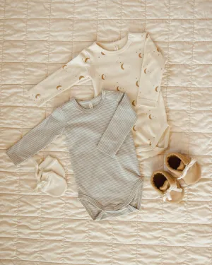 Jersey Bodysuit | Micro Blue Stripe
