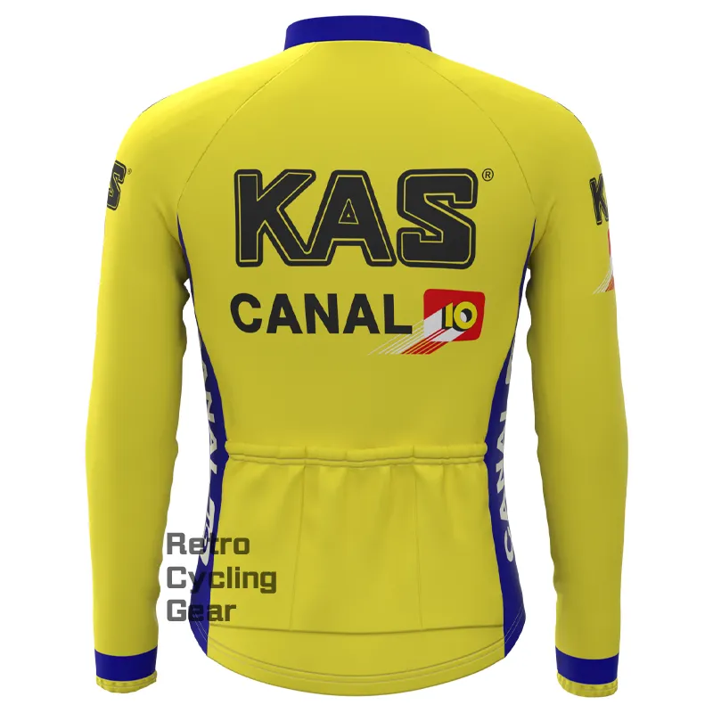 KAS Yellow Fleece Retro Long Sleeves Jerseys