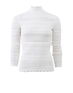 Lace Knit Turtleneck