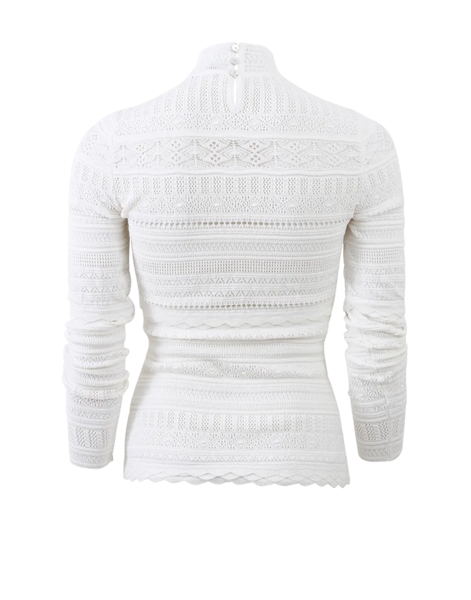 Lace Knit Turtleneck