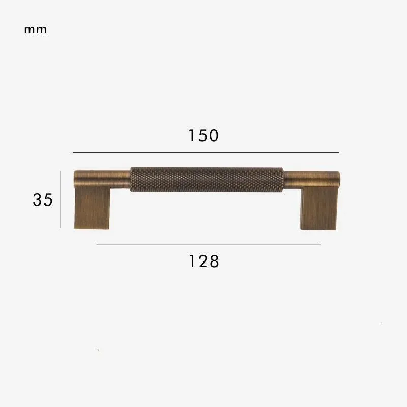 LACIE / Solid Brass Knurled Handles