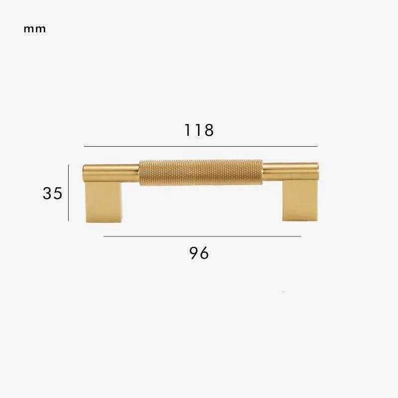 LACIE / Solid Brass Knurled Handles