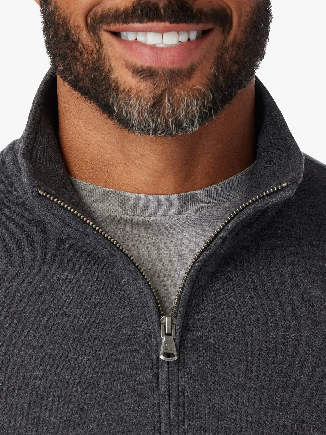 Larchmont Seawool Quarter-Zip | Charcoal
