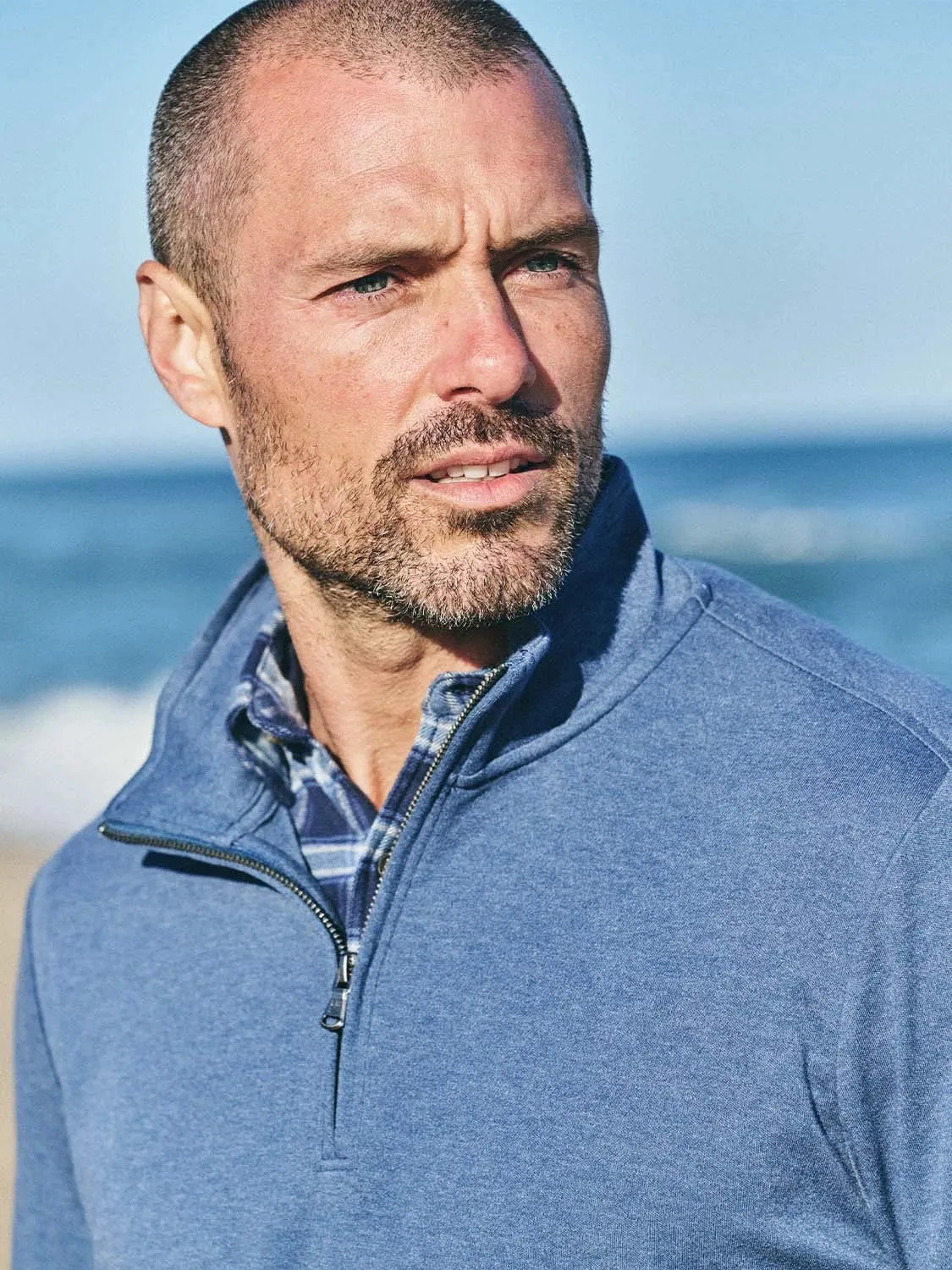Larchmont Seawool Quarter-Zip | Navy