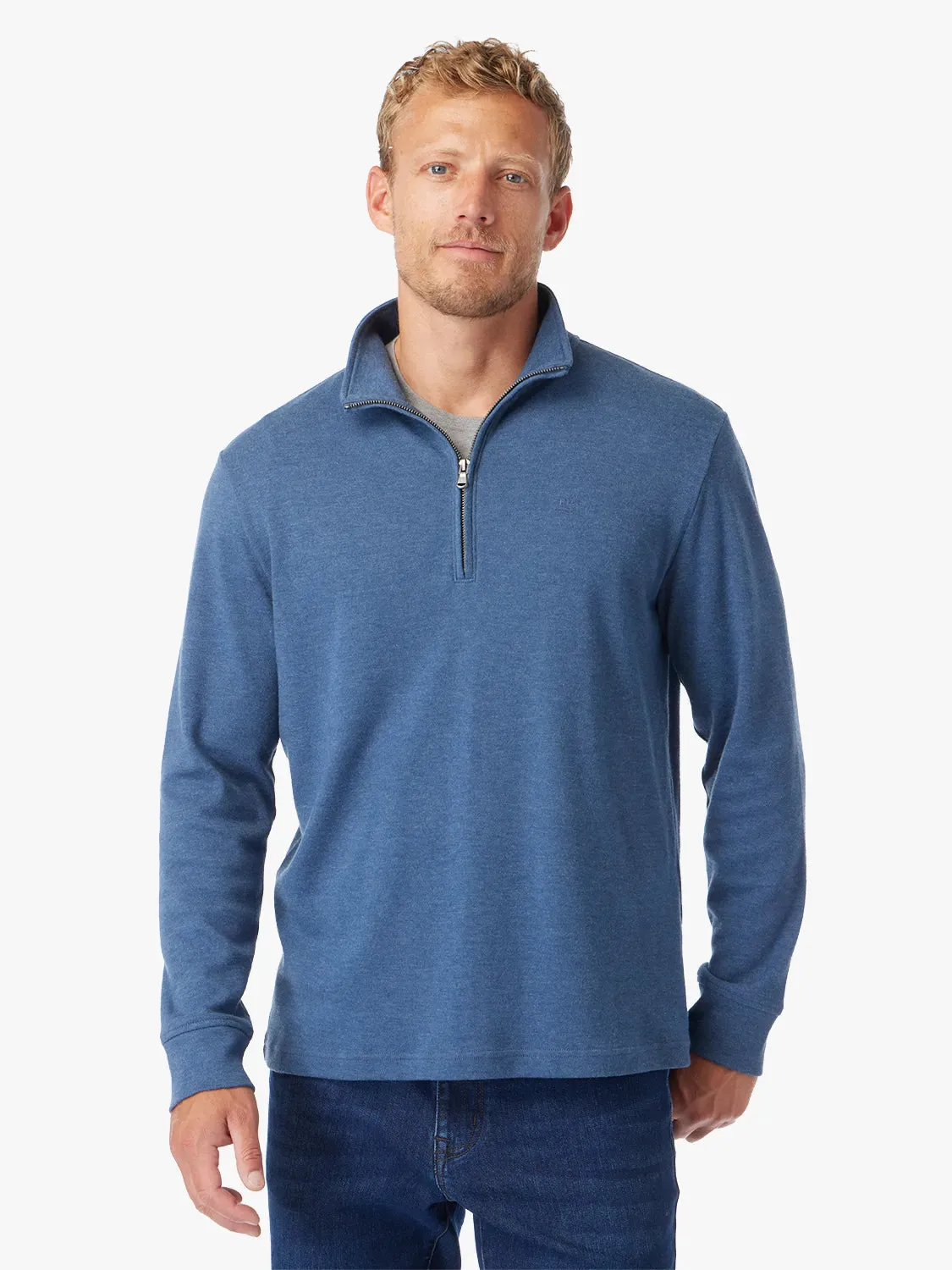 Larchmont Seawool Quarter-Zip | Navy