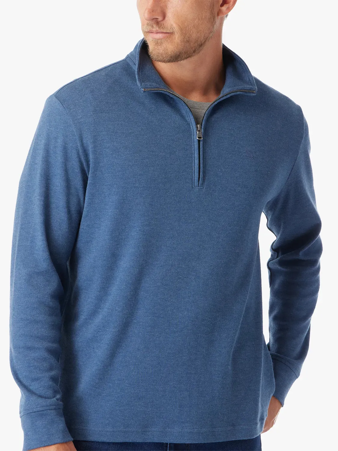 Larchmont Seawool Quarter-Zip | Navy