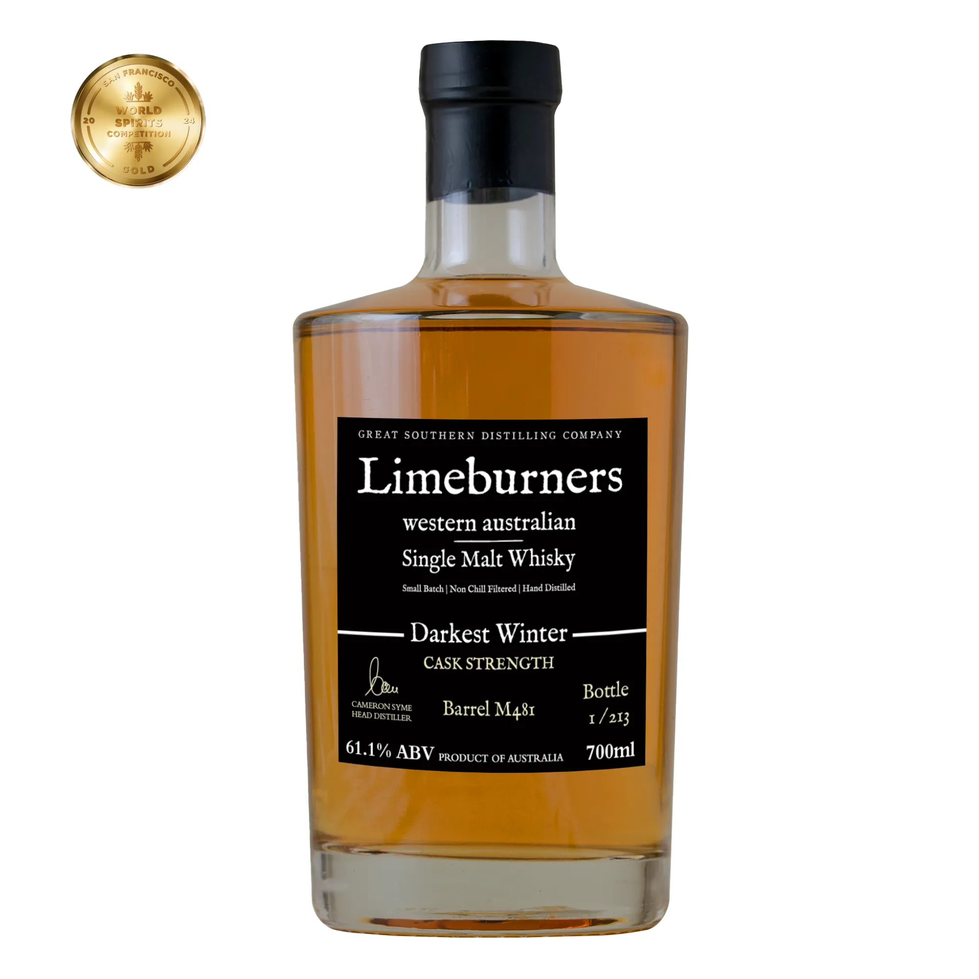 Limeburners Single Malt Whisky Darkest Winter 61.1% (AWARD M481)