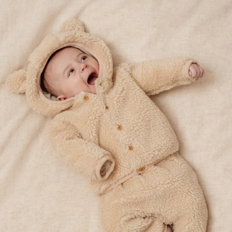 Little Dutch Hooded Teddy Jacket (Sand)
