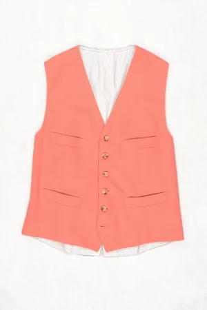 Liverano & Liverano Coral Wool Waistcoat Bespoke