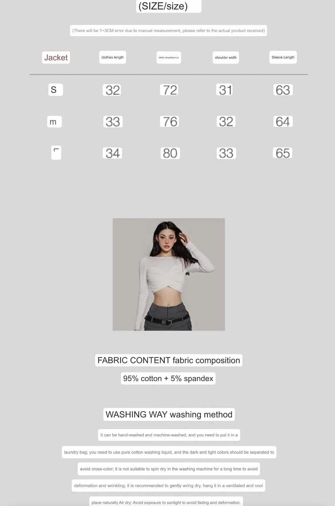 Lizzie Solid Color White Twist Long-sleeved Cropped Top