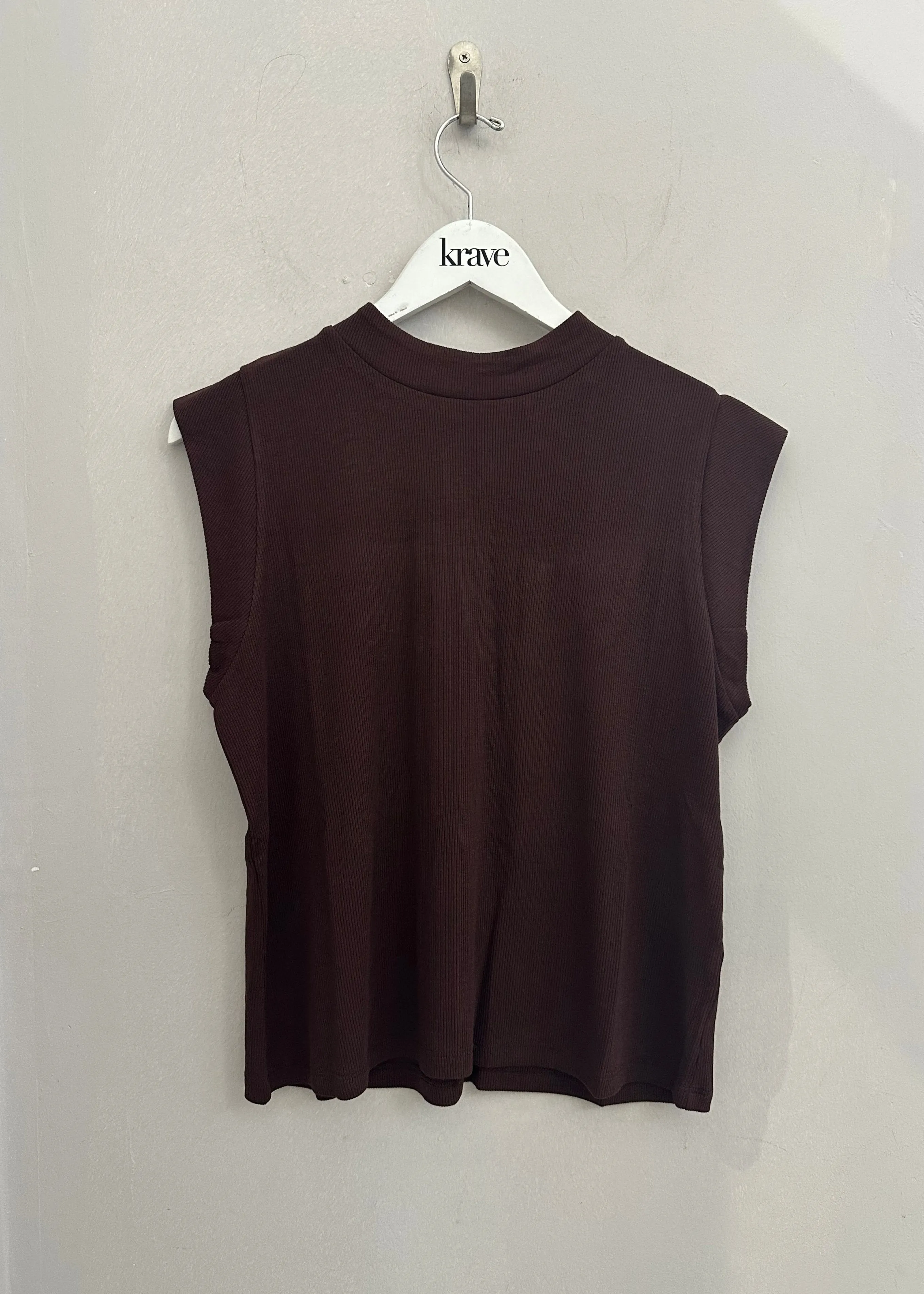 LNA Bone Double Layer Lurex Rib Sleeveless