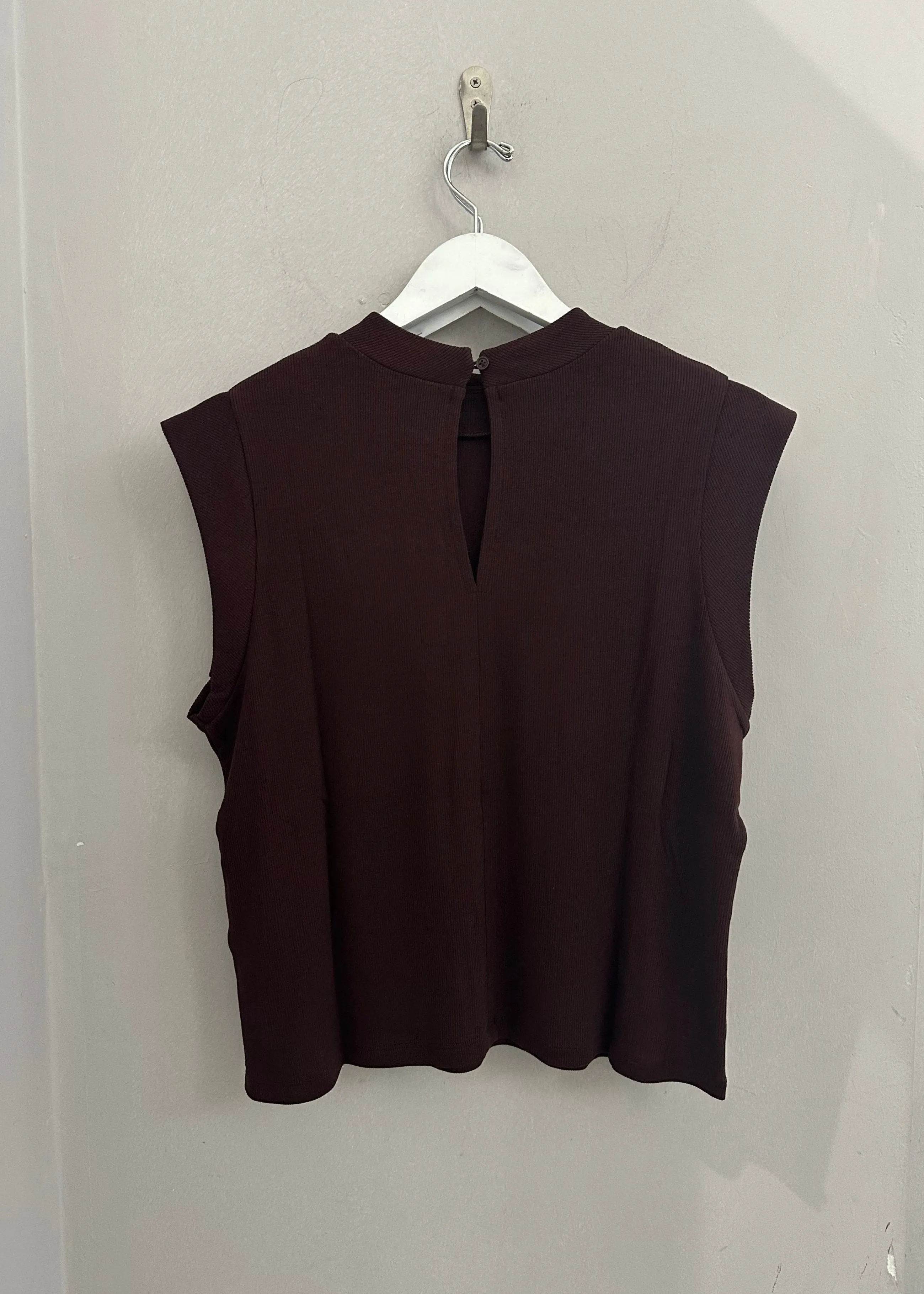 LNA Bone Double Layer Lurex Rib Sleeveless