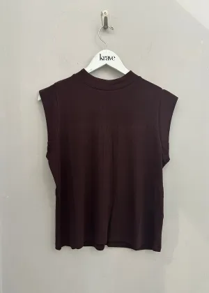 LNA Bone Double Layer Lurex Rib Sleeveless