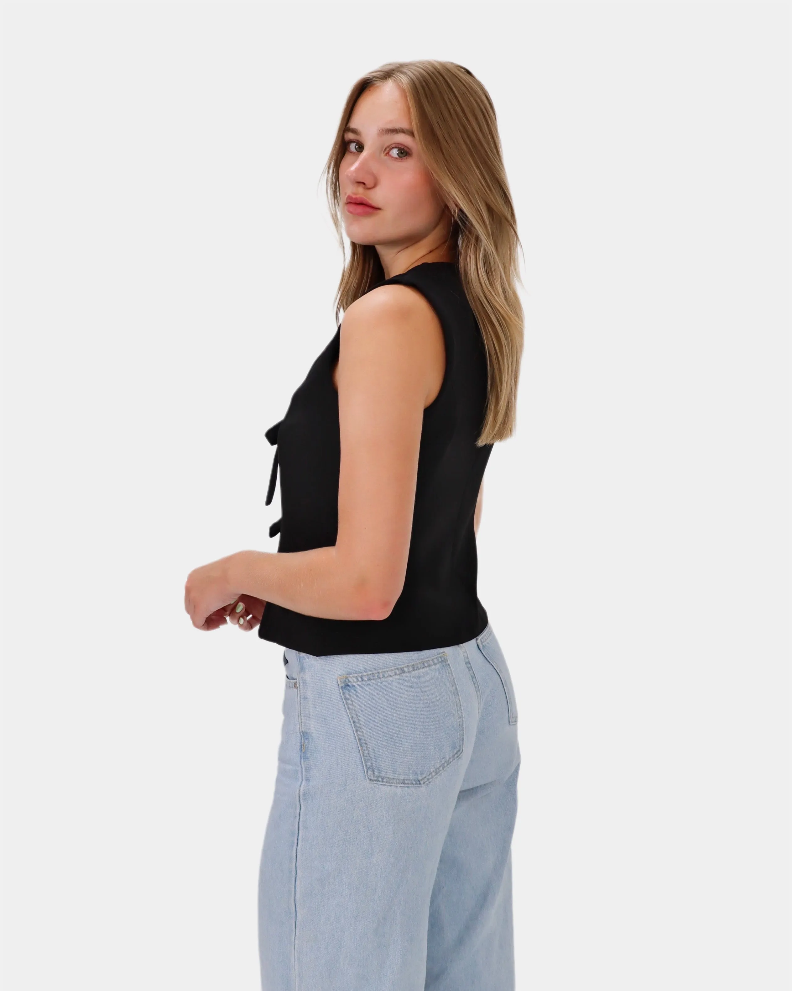 Loïs Bow Gilet Black