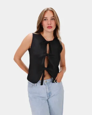 Loïs Bow Gilet Black