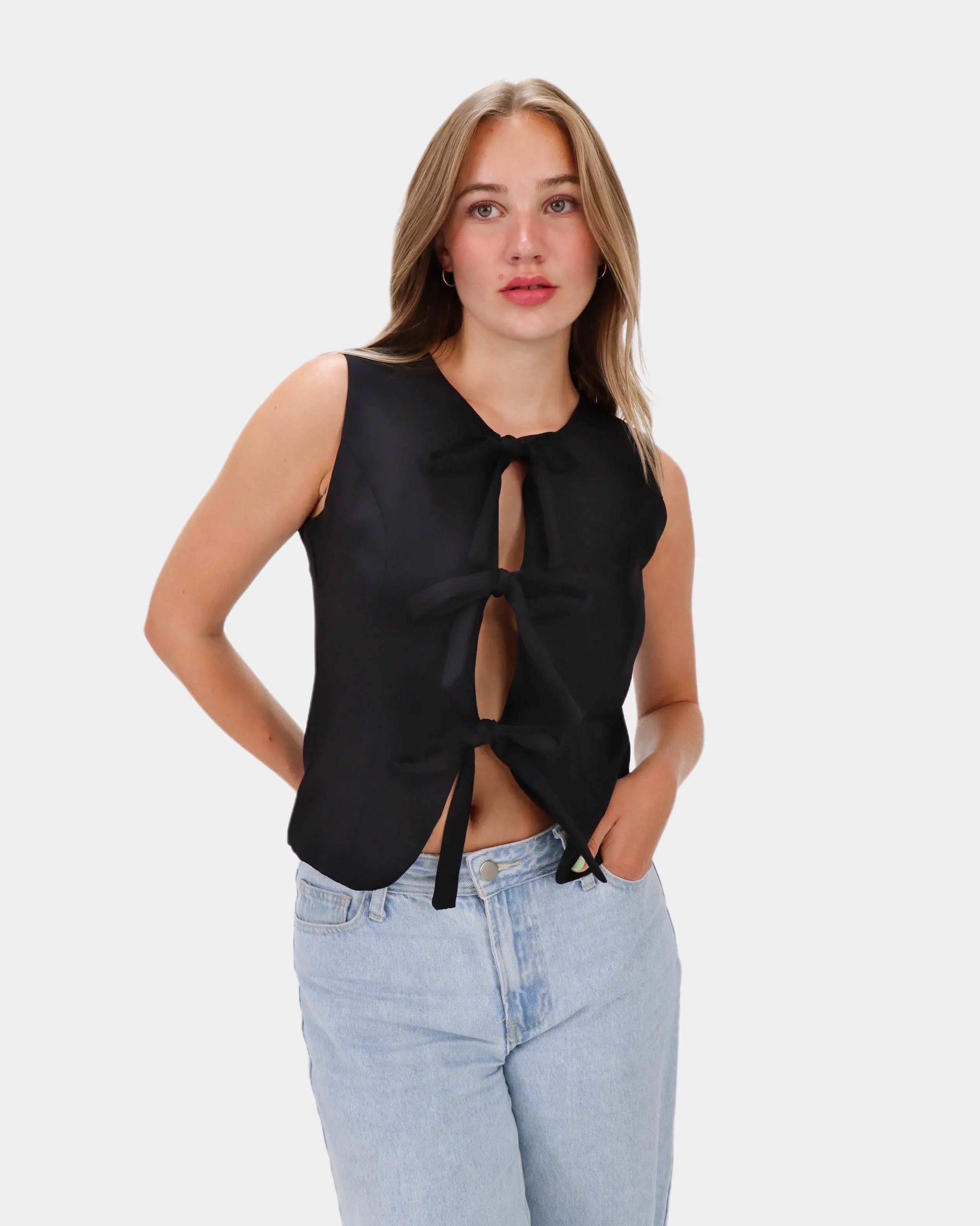 Loïs Bow Gilet Black