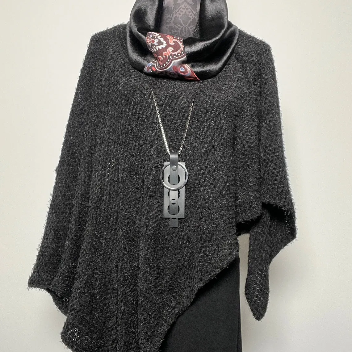Luxe Collar - Loop Scarf - Black Velvet & Brocade