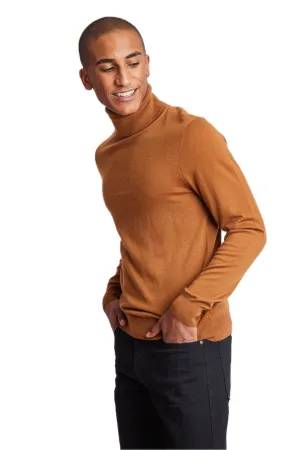Luxe Fine Gauge Turtleneck - Caramello