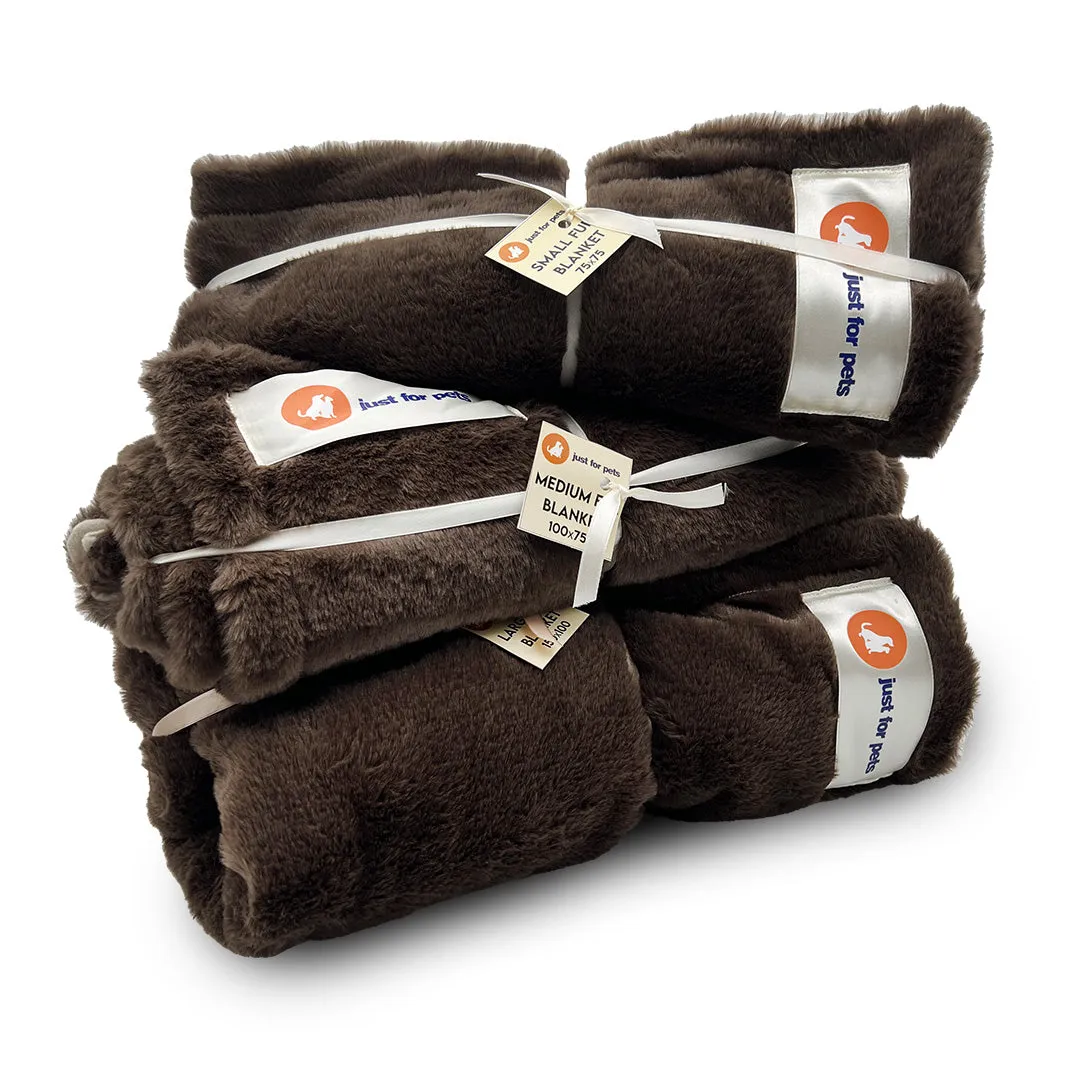 Luxury Fur Pet Blankets: Brown