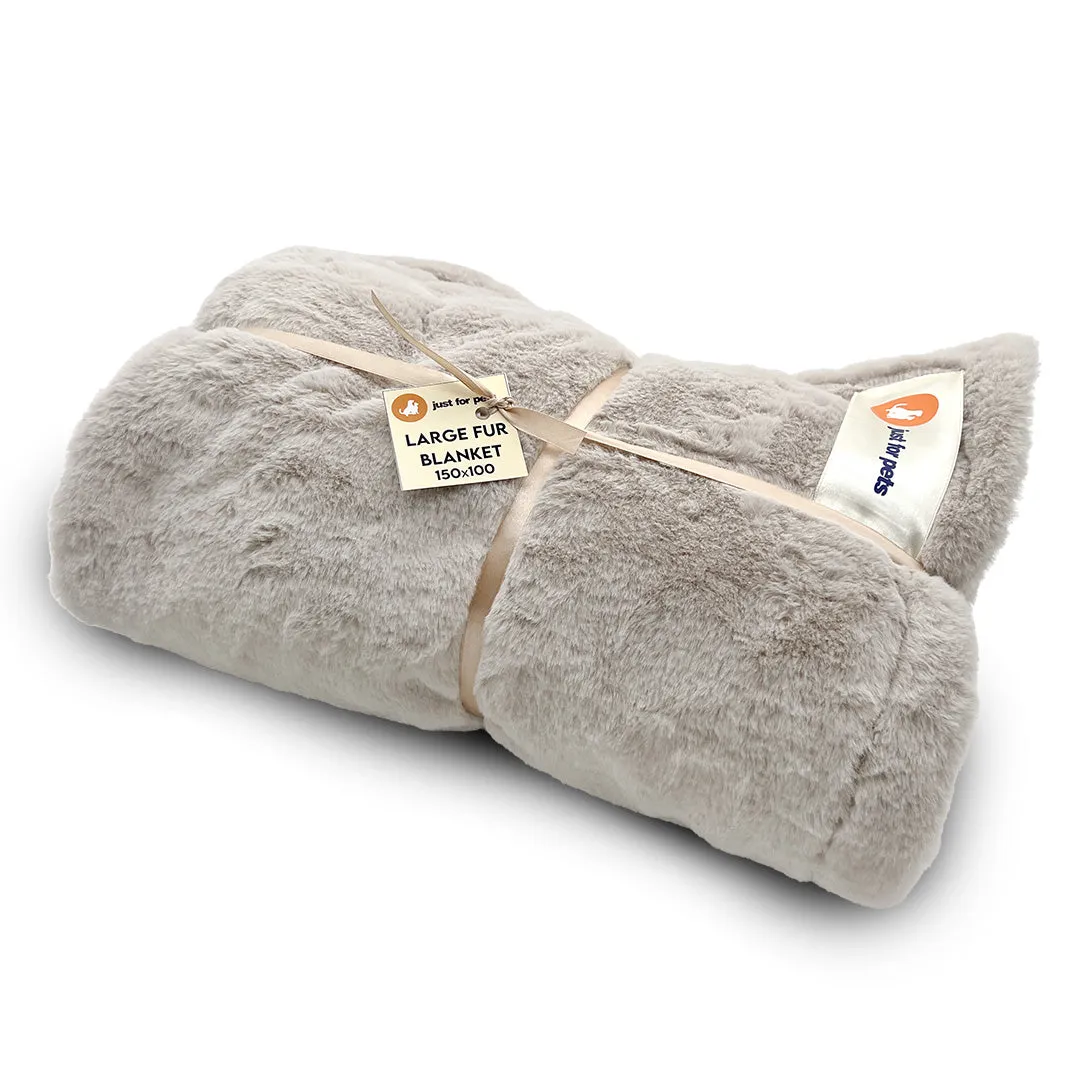 Luxury Fur Pet Blankets: Cream