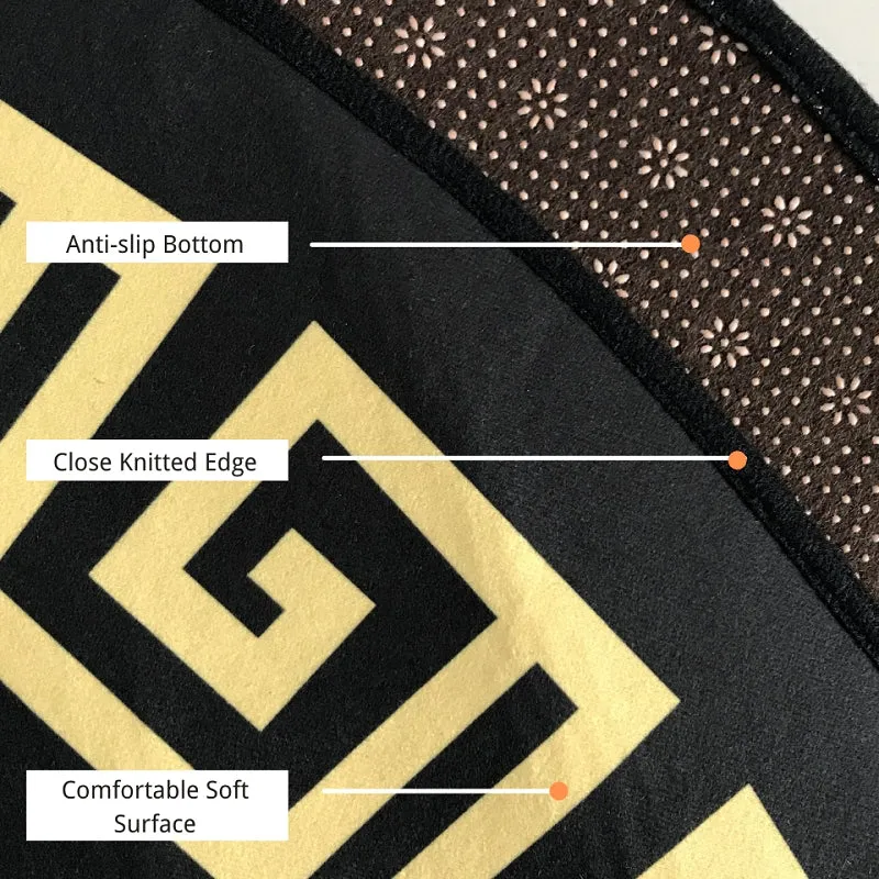 Luxury Marble Green and Gold Non-Slip Area Rug Carpet.
