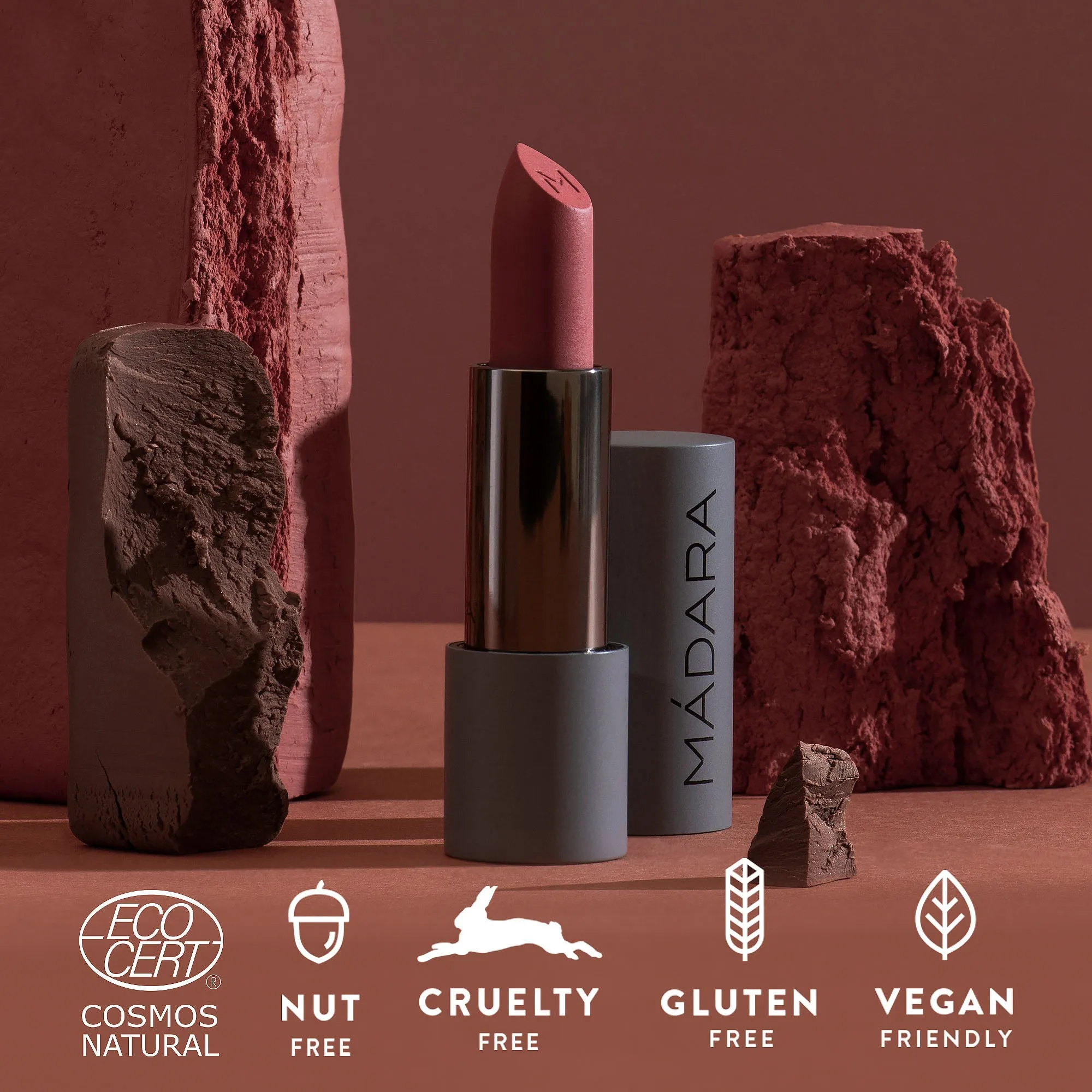 Madara VELVET WEAR Matte Cream Lipstick, #32 WARM NUDE 3.8g