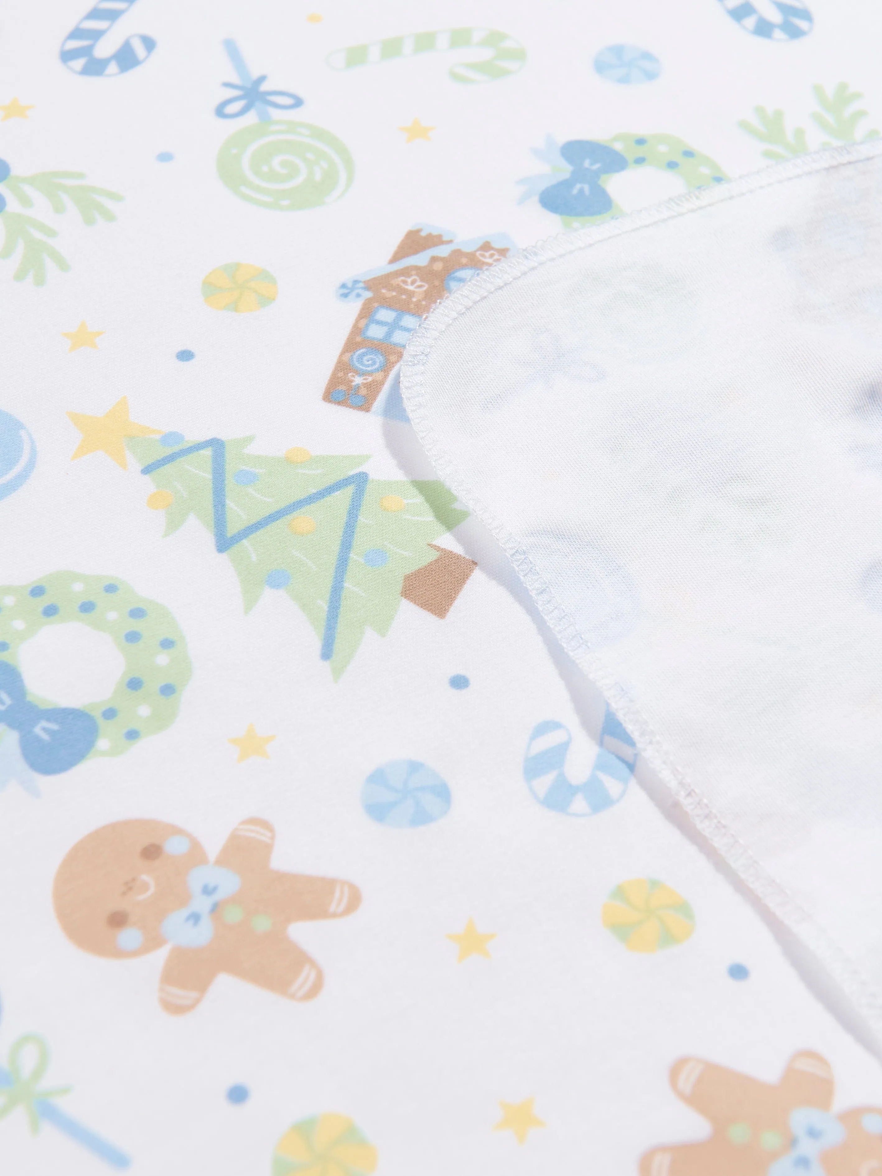 Magnolia Baby Baby Boys Sweet Gingerbread Swaddle Blanket in White