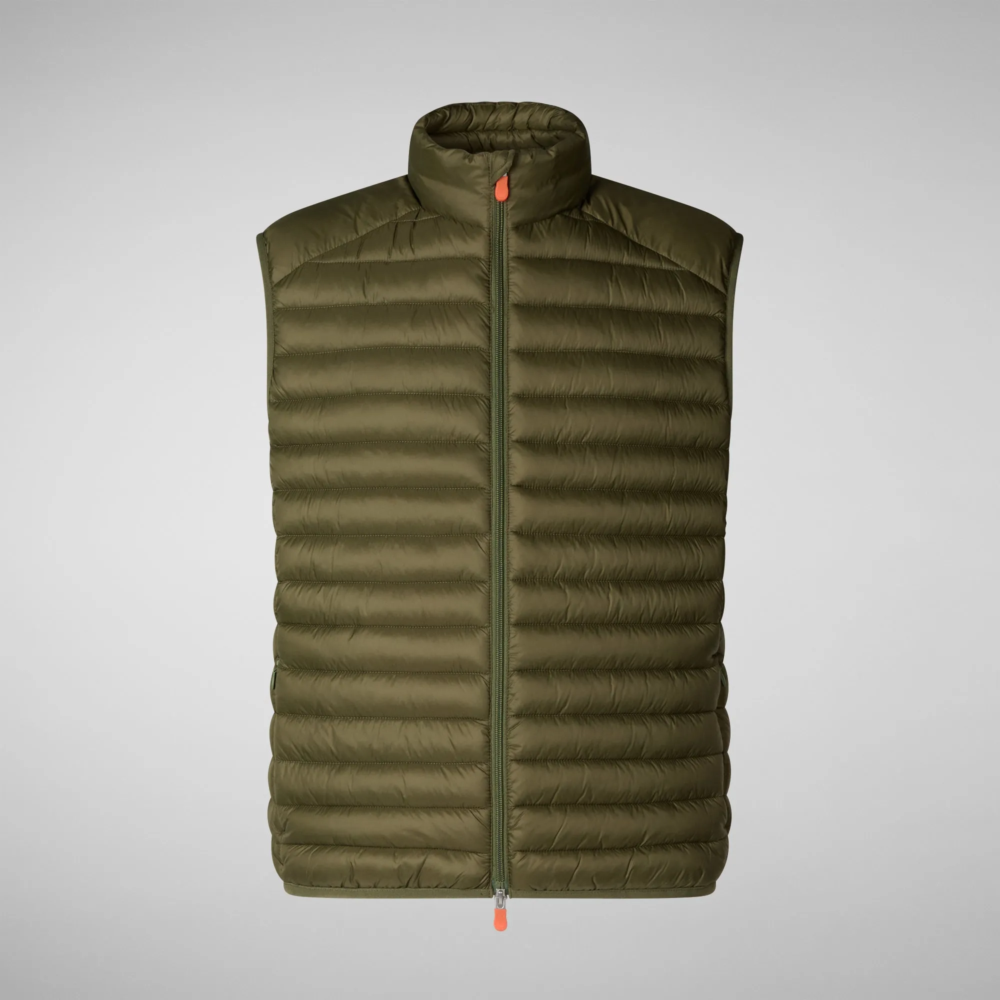 Man's quilted gilet Adam in dusty olive