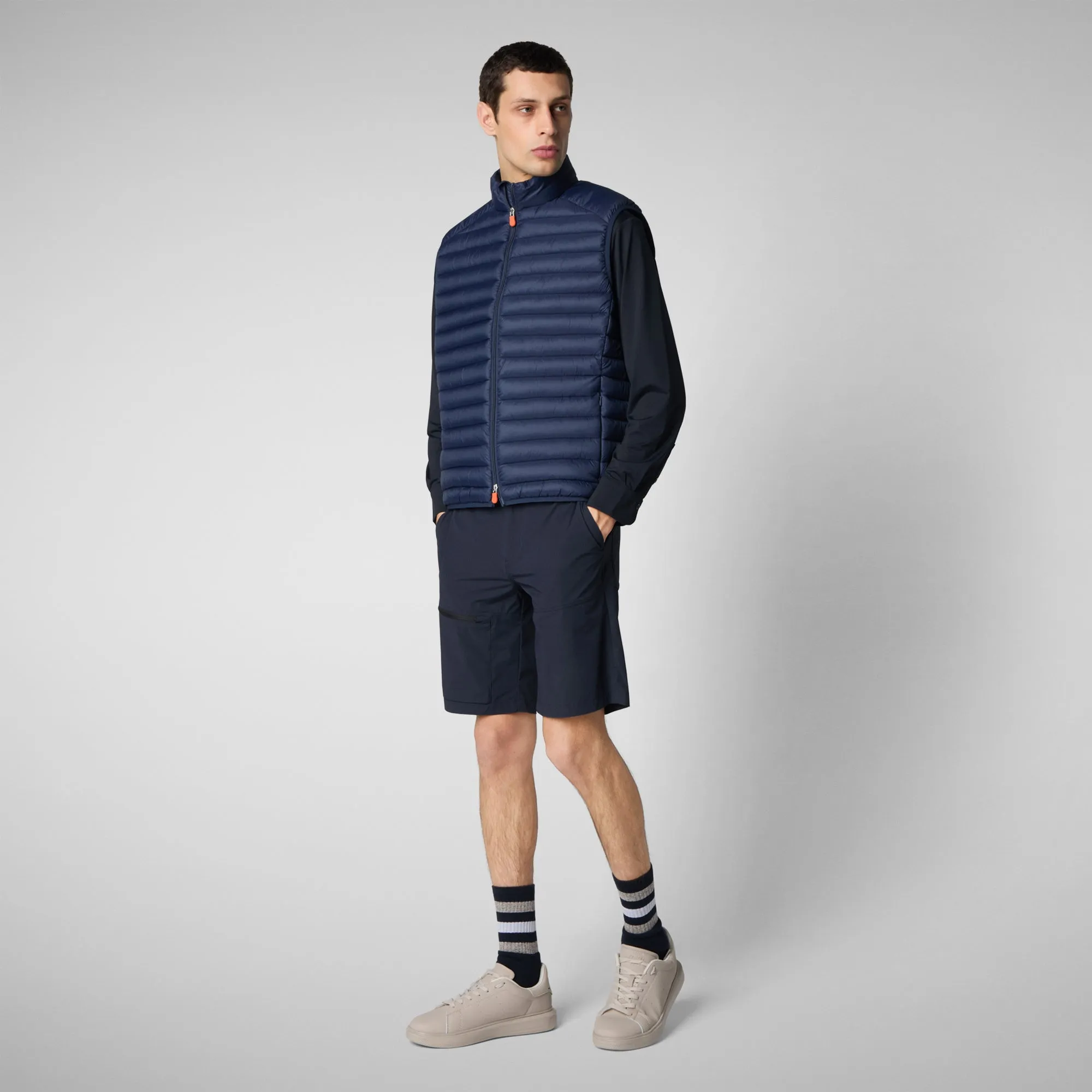Man's quilted gilet Adam in navy blue