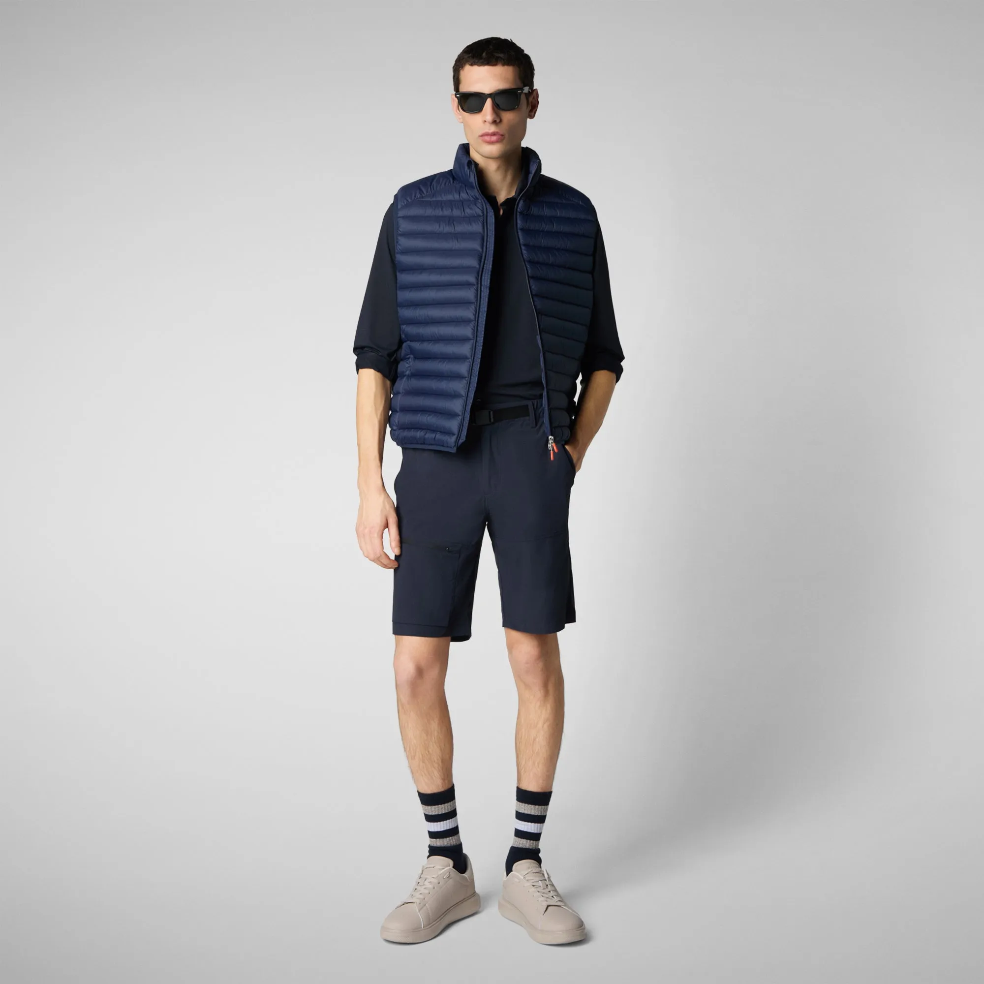 Man's quilted gilet Adam in navy blue