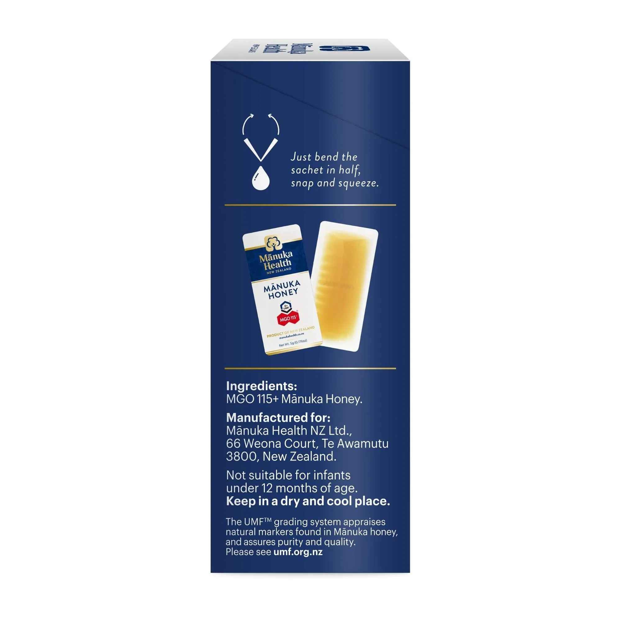 Manuka  Health MGO 100  Manuka Honey OnTheGo Snap Packs BBE 29.12.2024
