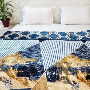 Marble and Stripes Print Single Duvet Cover