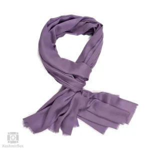 Mauve Purple Solid Woolen Stole