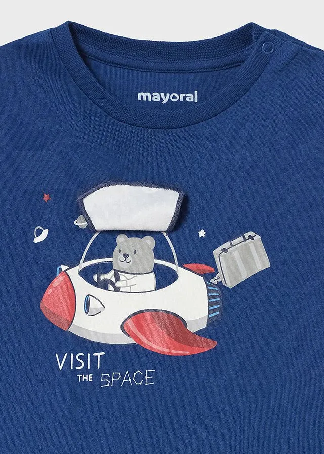 Mayoral 2014 067 - Klein Blue Long Sleeve Space T-Shirt