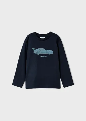 Mayoral 4018 051 -  Deep Blue Long Sleeve T-Shirt