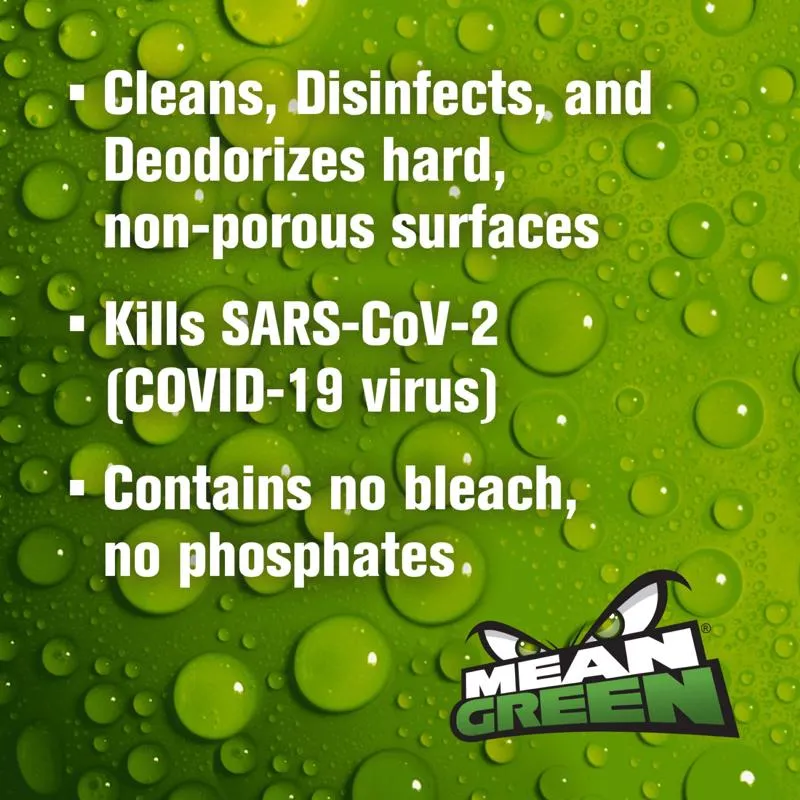 Mean Green Lemon Scent Antibacterial Cleaner Liquid 32 oz