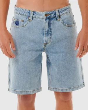 MENS DOSED DENIM WALK SHORTS