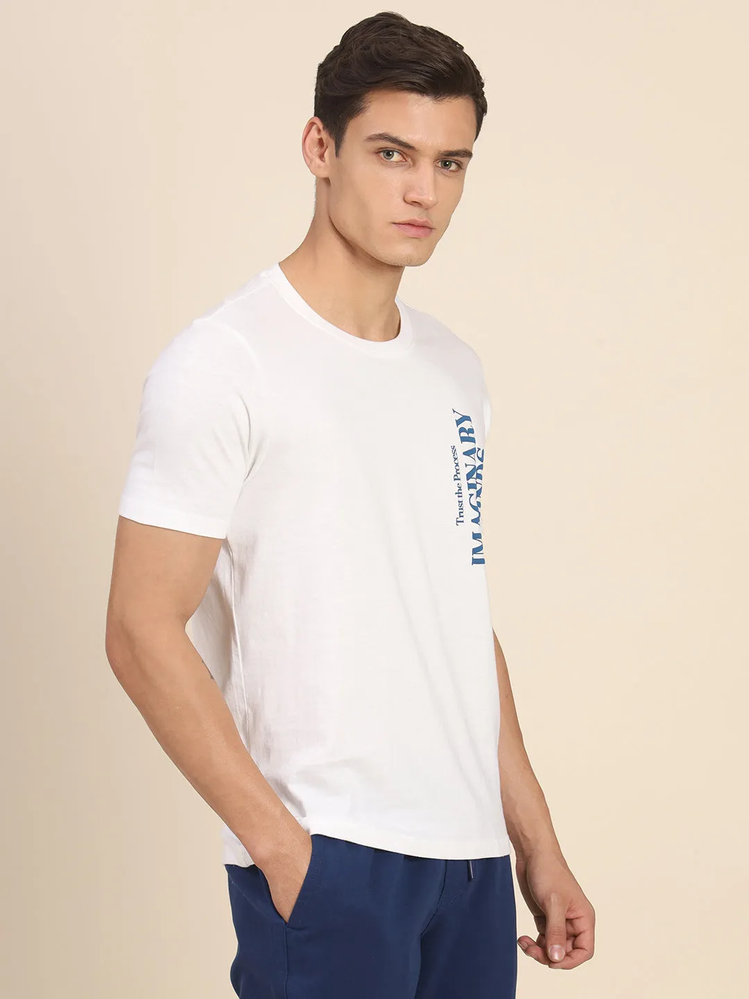 Men's Offwhite Tshirts Wardrobe Essentials Soft And Stretchy Fabric