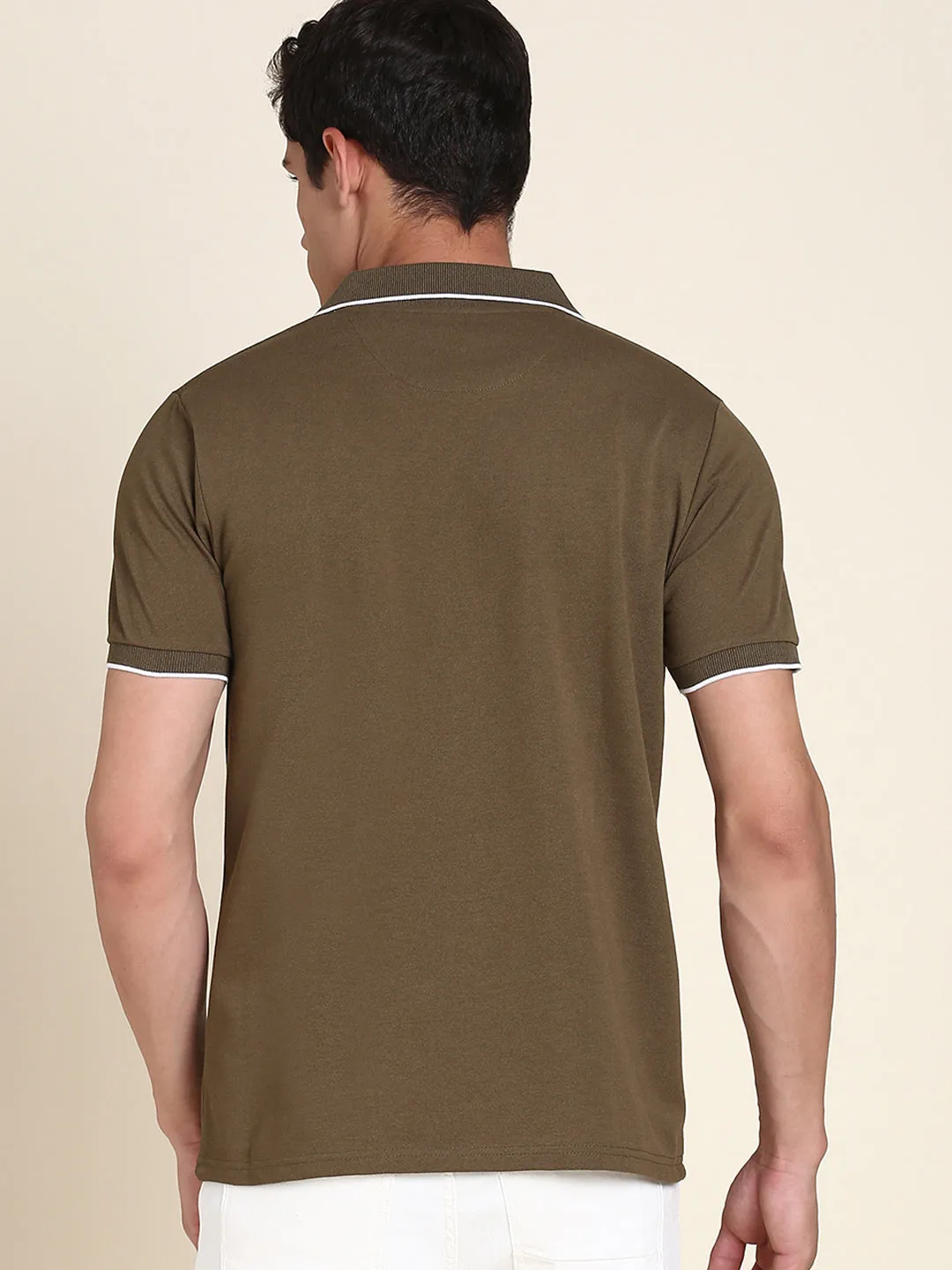 Men's Olive Tshirts Wardrobe Essentials Soft And Stretchy Fabric