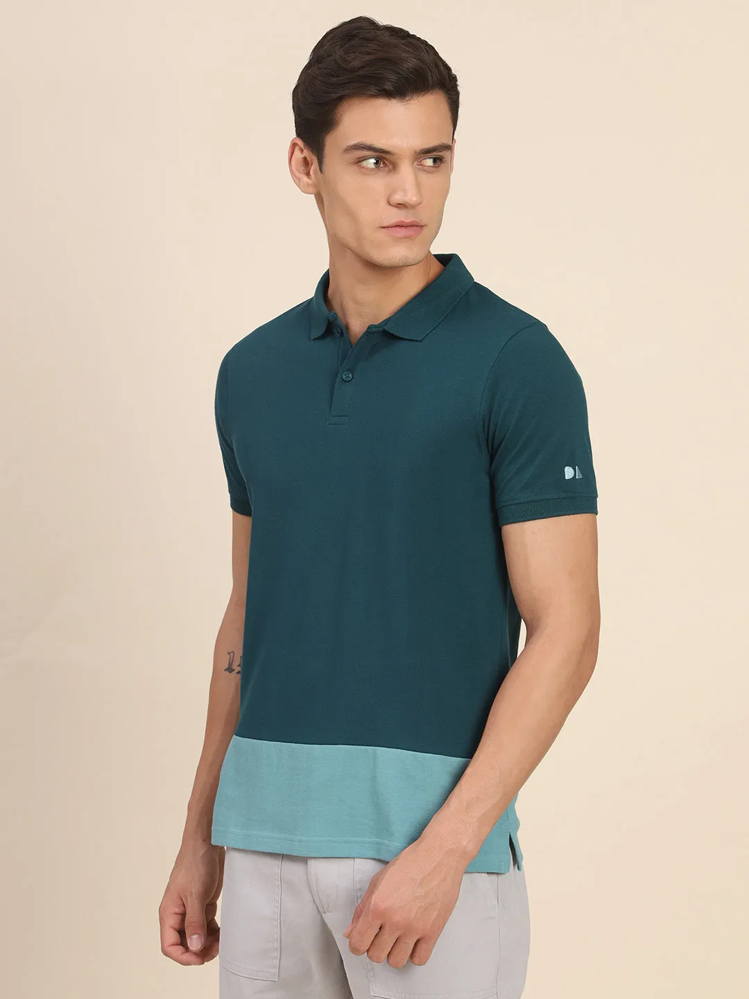 Men's Teal Tshirts Wardrobe Essentials Soft And Stretchy Fabric