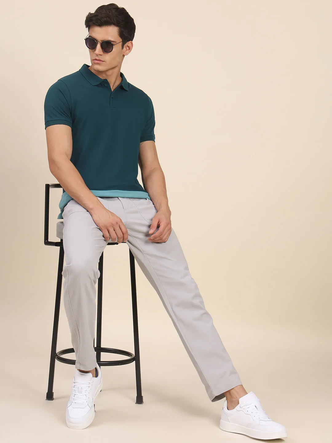 Men's Teal Tshirts Wardrobe Essentials Soft And Stretchy Fabric