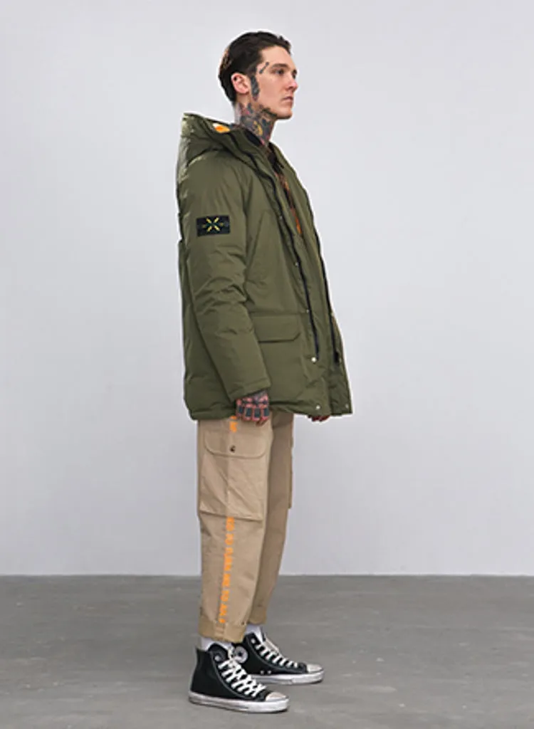Men's Winter Warm Thick Down Hooded Long Parka