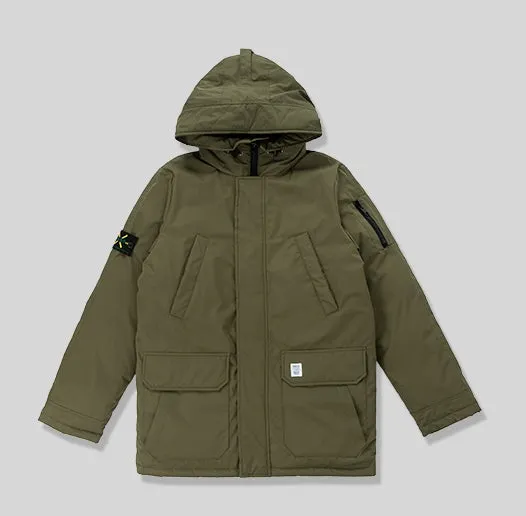 Men's Winter Warm Thick Down Hooded Long Parka