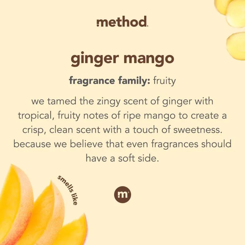 Method Ginger Mango Scent Fabric Softener Liquid 53.5 oz 1 pk