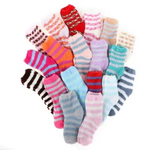 Microfibre Crew Cut Stripe Socks