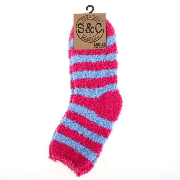 Microfibre Crew Cut Stripe Socks
