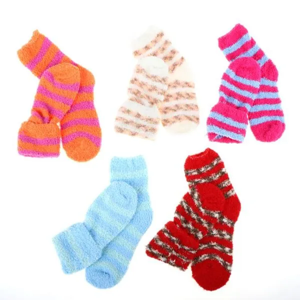 Microfibre Crew Cut Stripe Socks