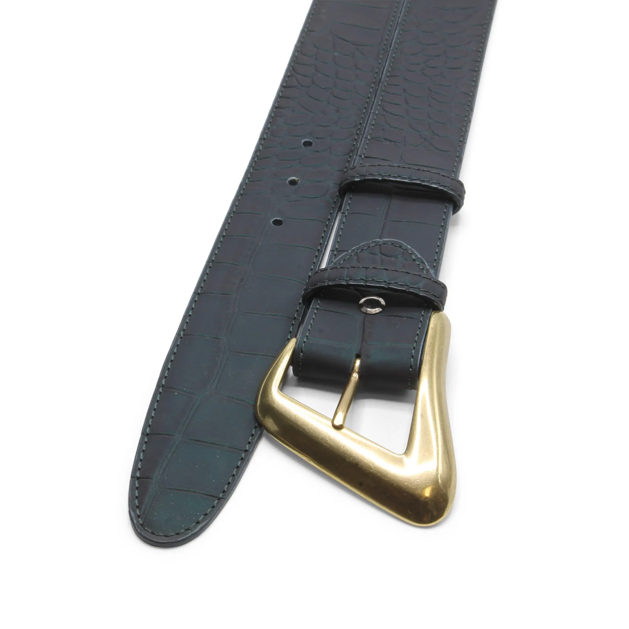 Midnight Oil Bacodor Mock Croc Swirl Prong Belt
