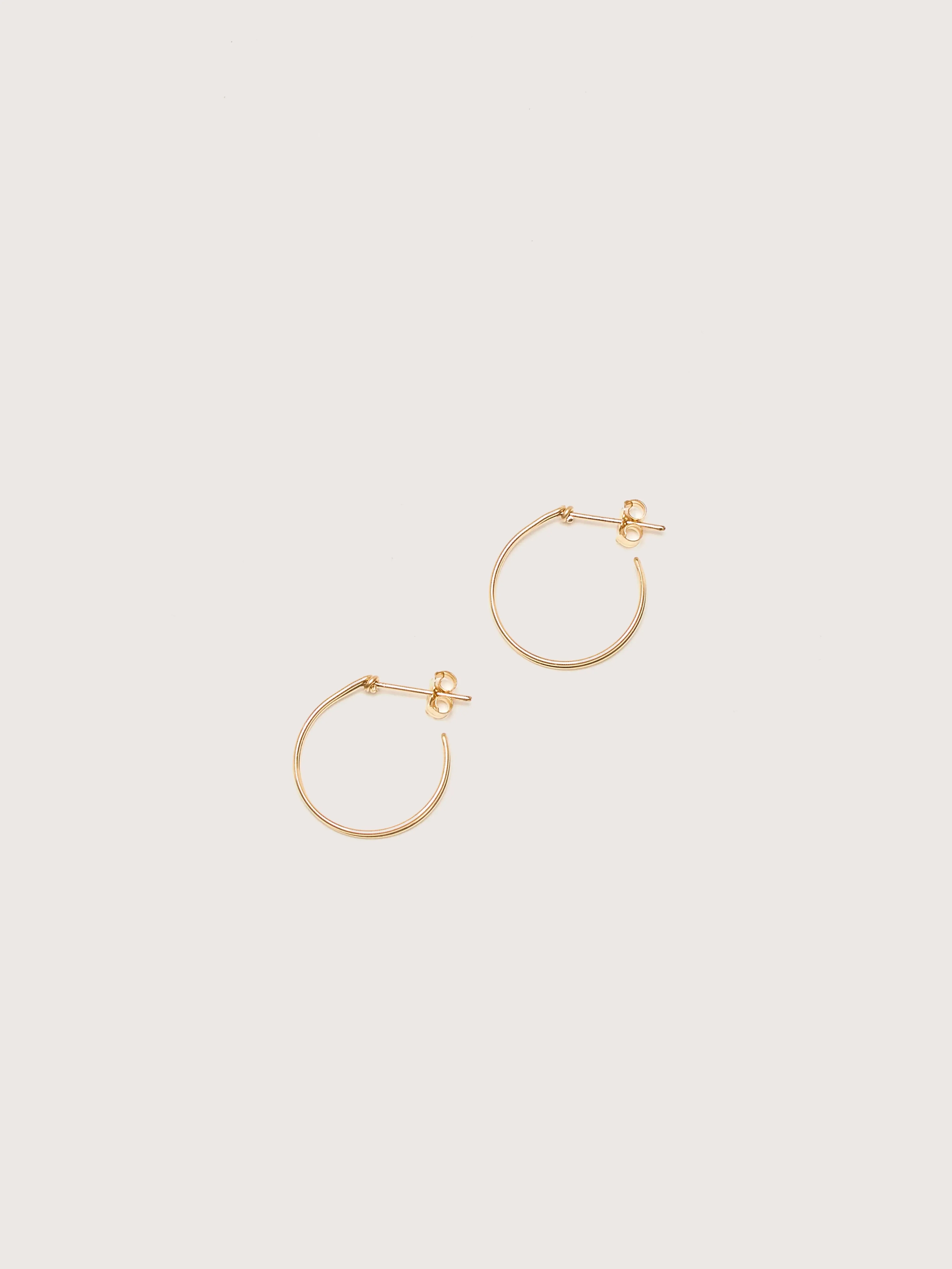 Mini Double Hoop Earrings (242 / W / GOLD)