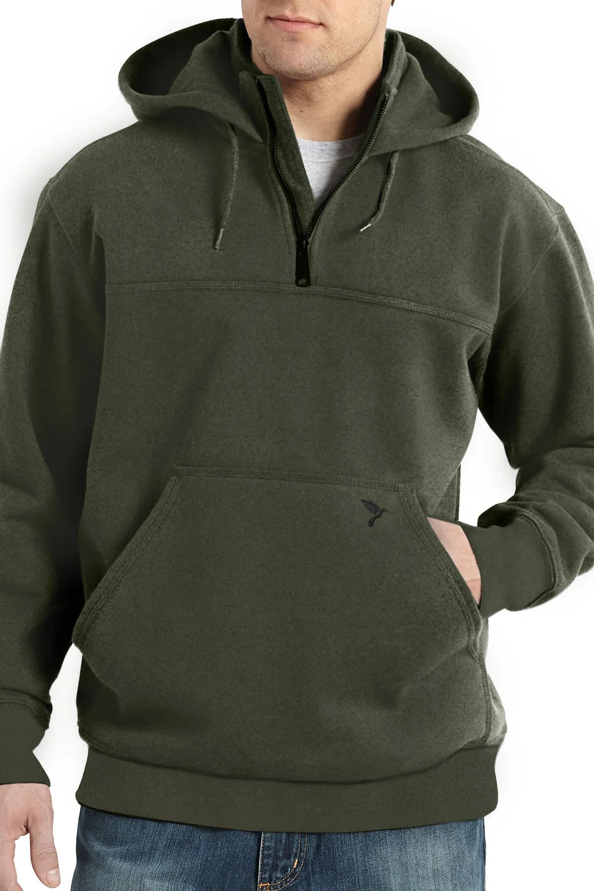 Moss Green Turtle Neck Hoodie - W22 - MH0050R